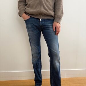 Diesel - Jeans da uomo Iakop Regular Slim-Tapered 0848C Stretch Blu 34W x 32L
